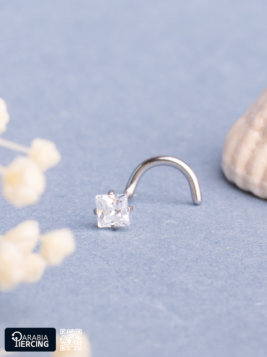 Mini Silver zircon U Shape