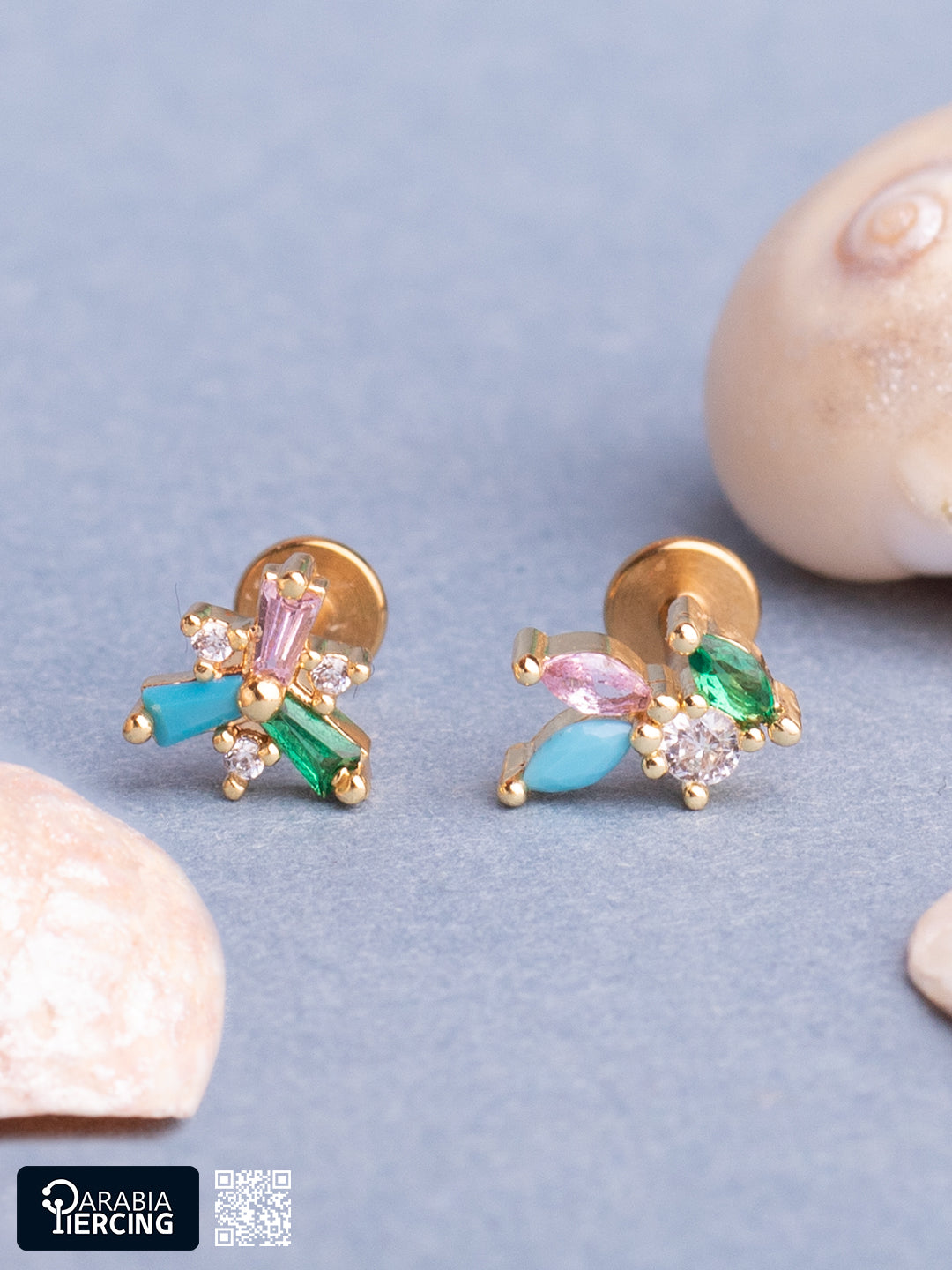 Mixed Crystal Gold Flatback