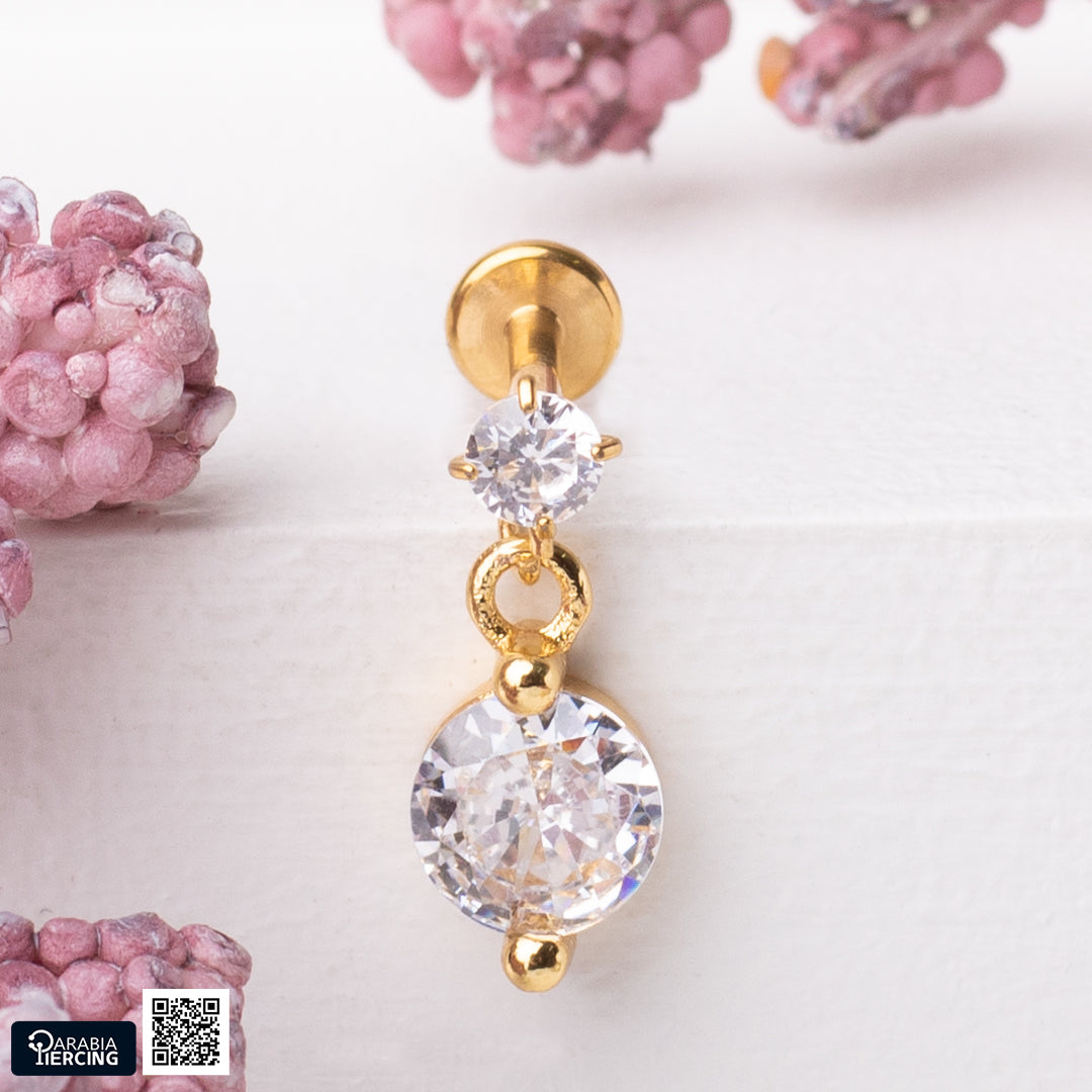 Dangling Big Stud Flatback