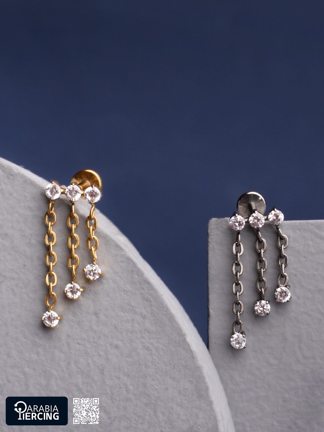 Floating Chain Titanium Flatback