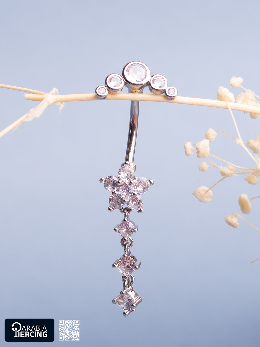 Pendant Flower Bellybutton Ring