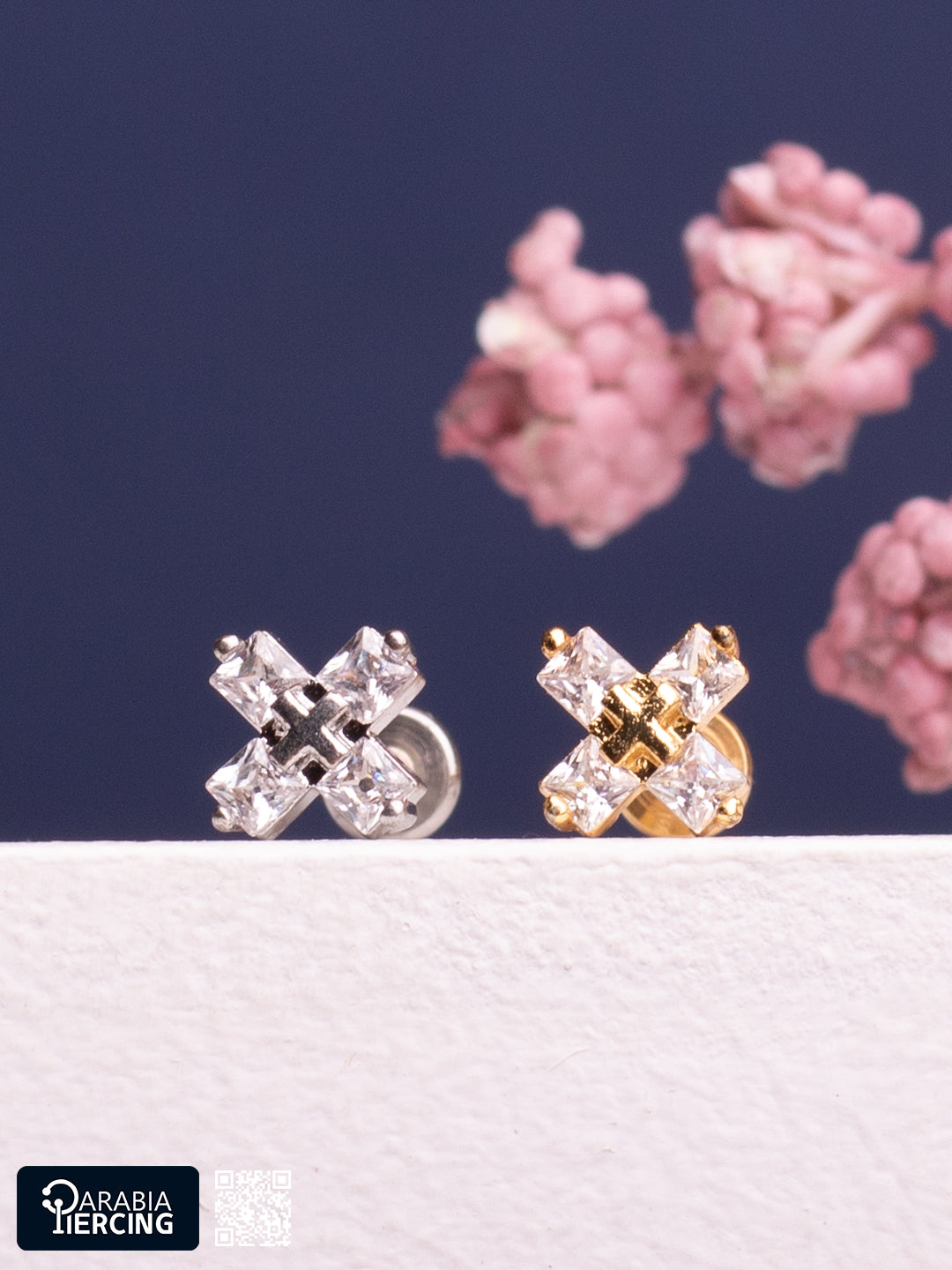 Crystal Cross studs Flatback