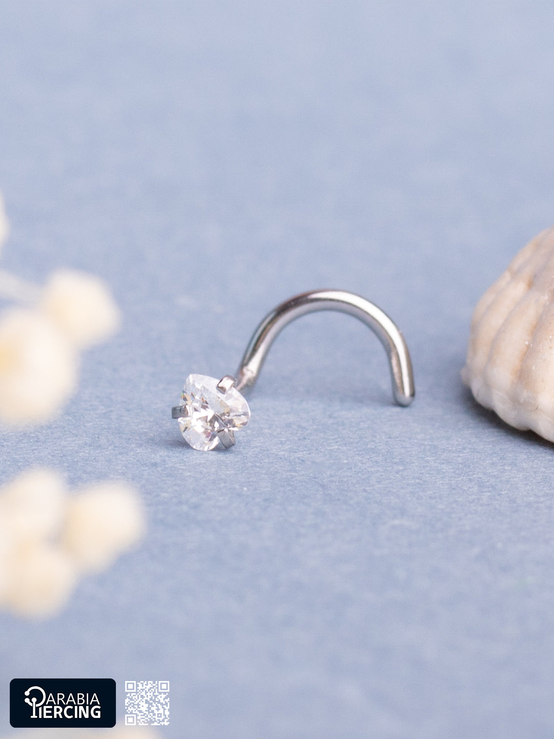 Mini Silver zircon U Shape
