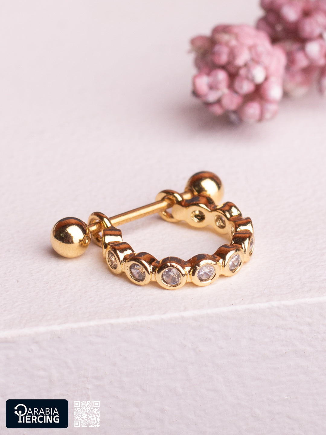 Crystal Double Ball Hoop