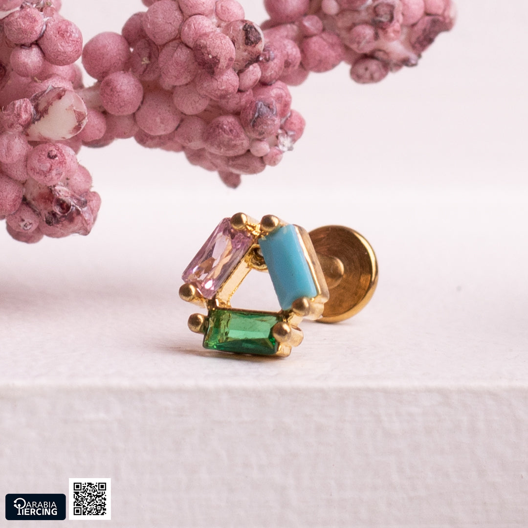 Colorful Triangle Flatback