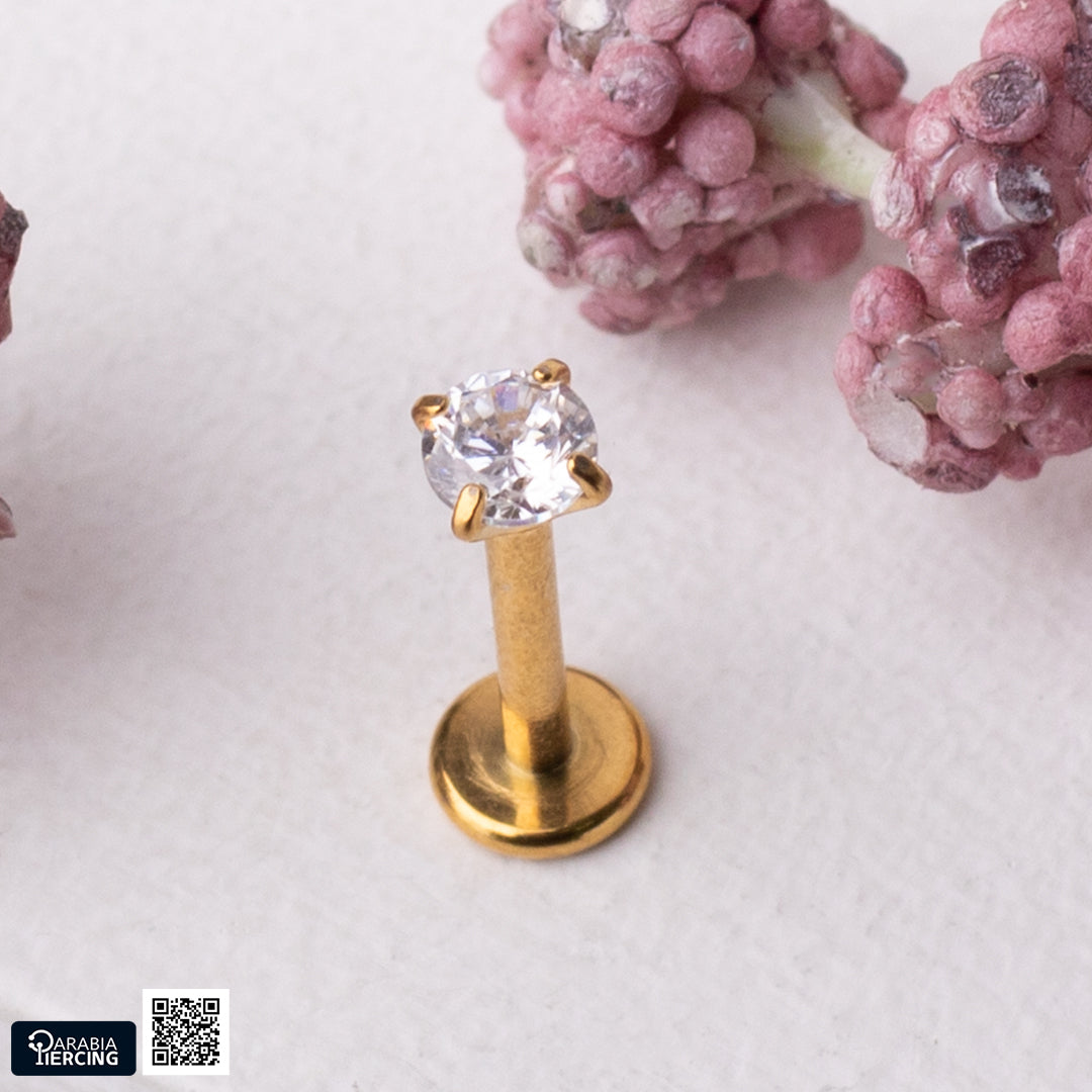 Gold Zircon Flatback