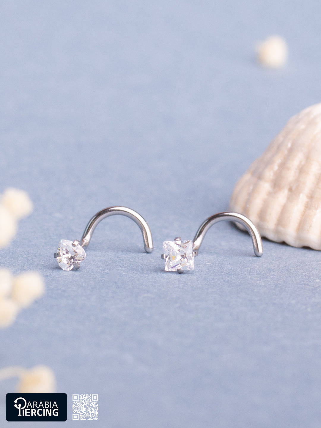 Mini Silver zircon U Shape