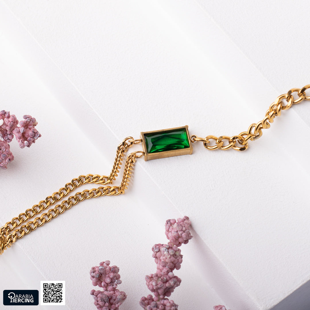 Emerald Chain Bracelet