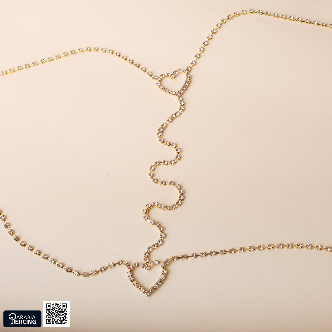 Double Heart Body Chain