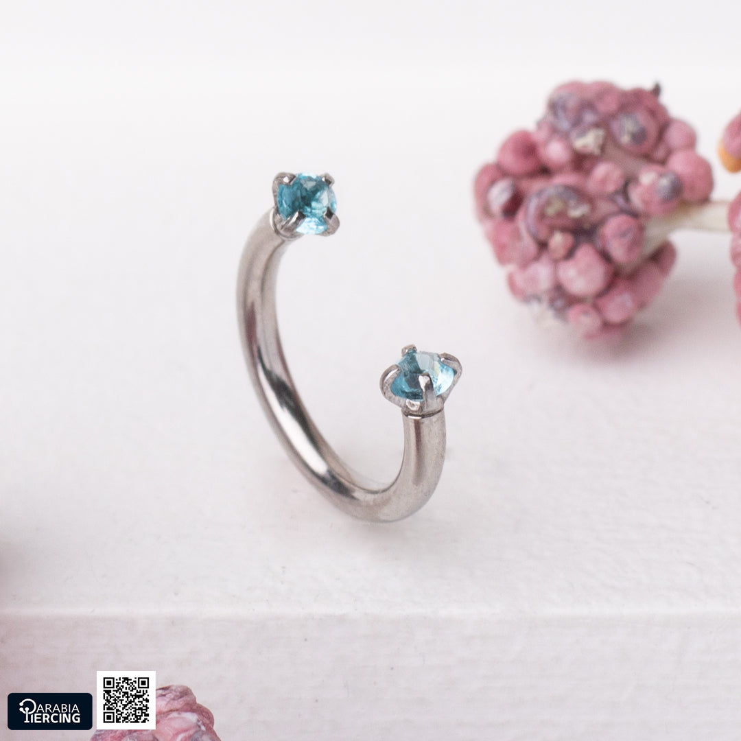 Mini Colorful Zircon Horseshoe