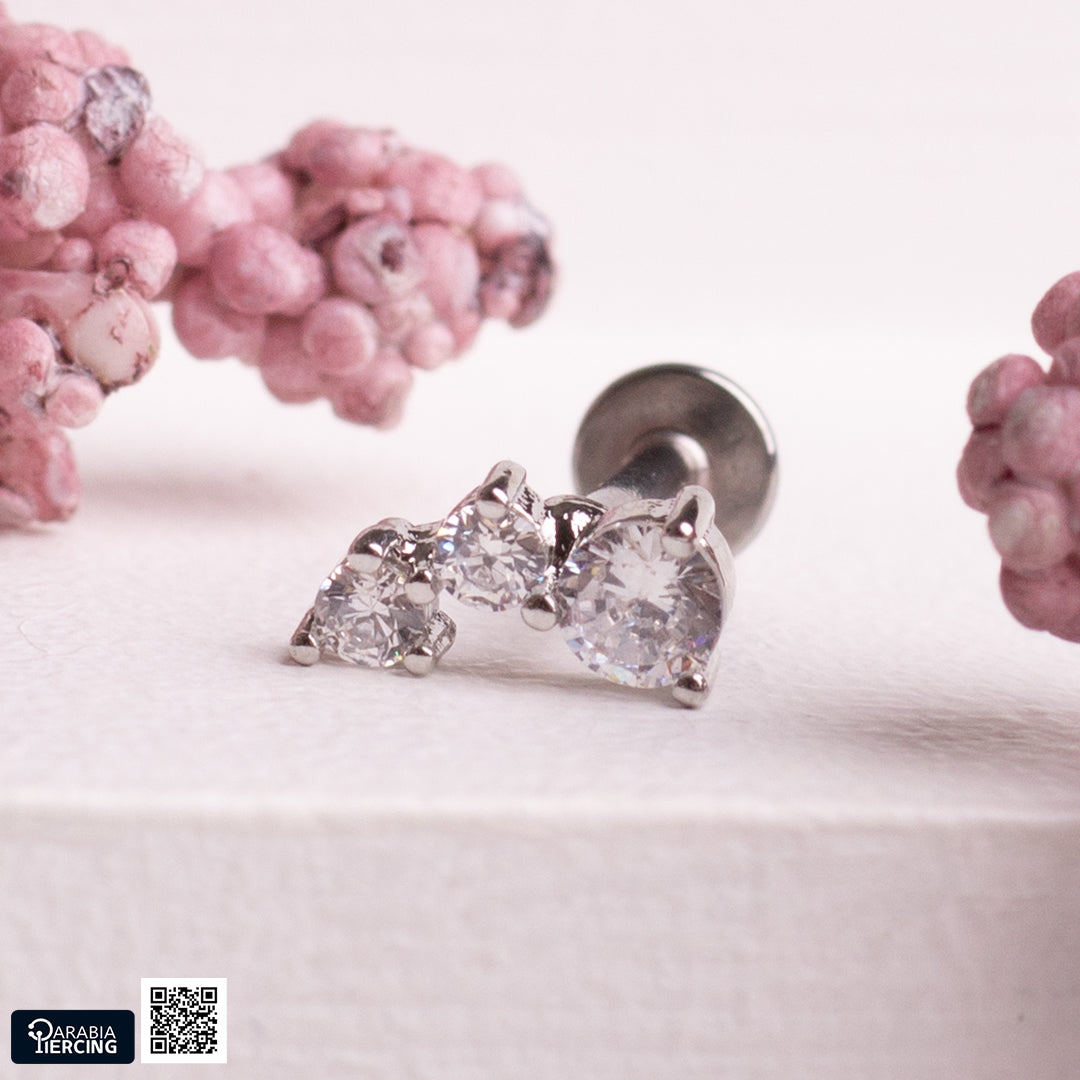 Three Curved Crystal Flatback