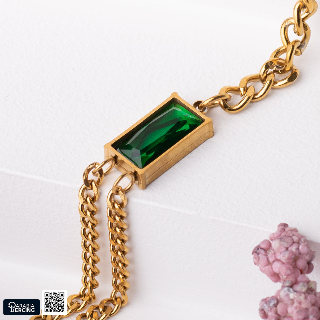 Emerald Chain Bracelet