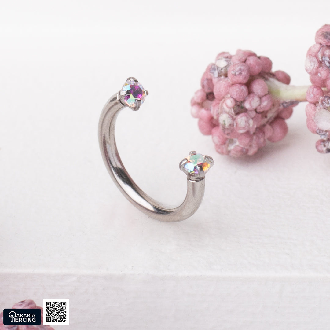 Mini Colorful Zircon Horseshoe