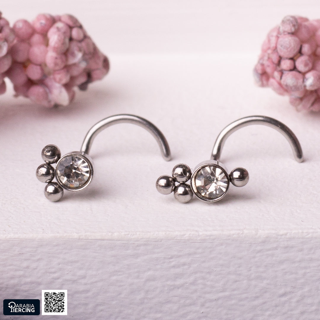 Big Dots Silver U shape