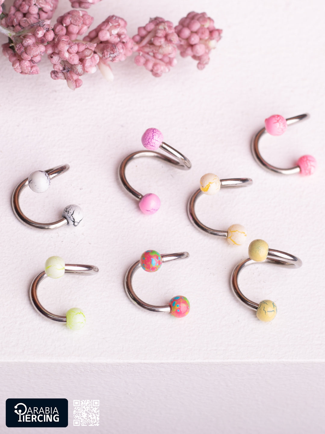 Marble Spiral Earring