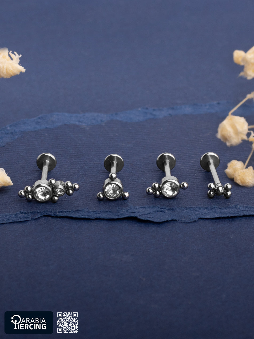 Beaded Crystal Stud Flatback