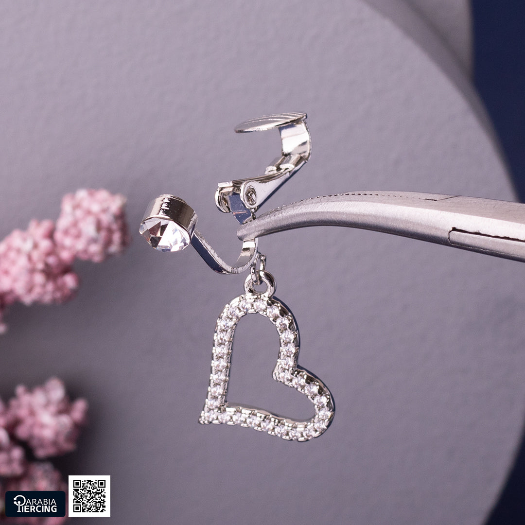 Dangling Heart Fake Belly Ring