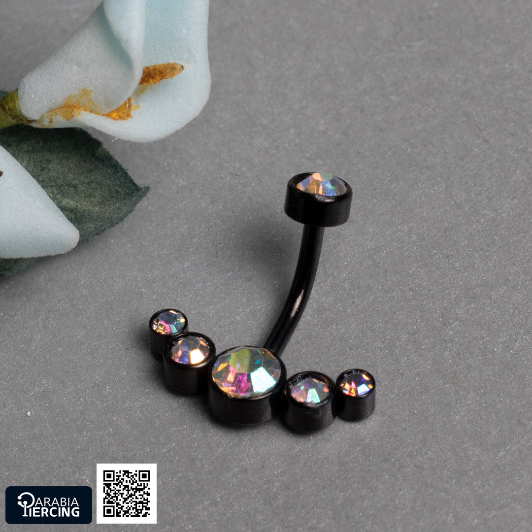 Zircon Black Bellybutton Ring