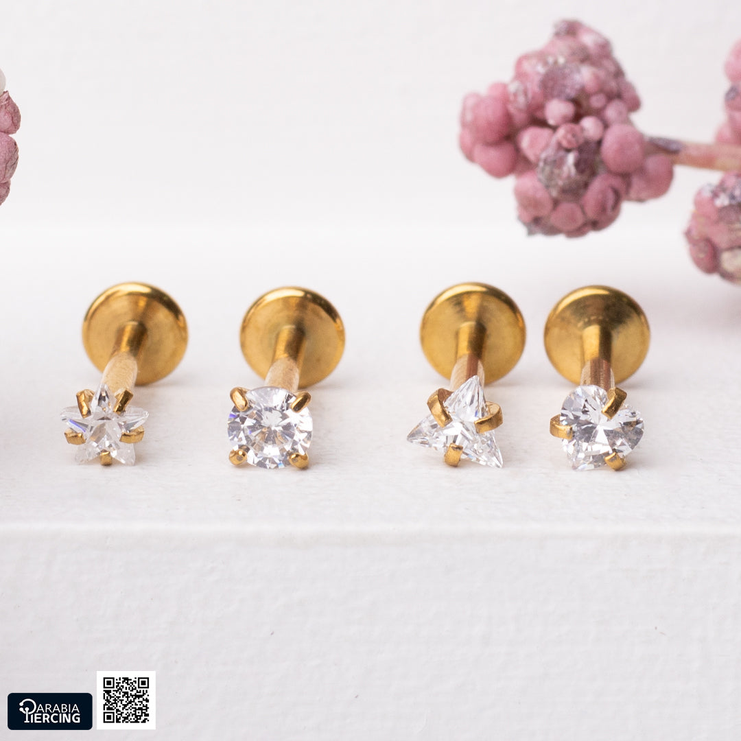 Gold Zircon Flatback