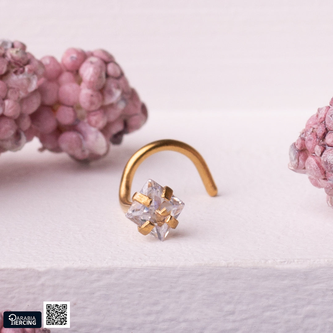 Gold Zircon U shape