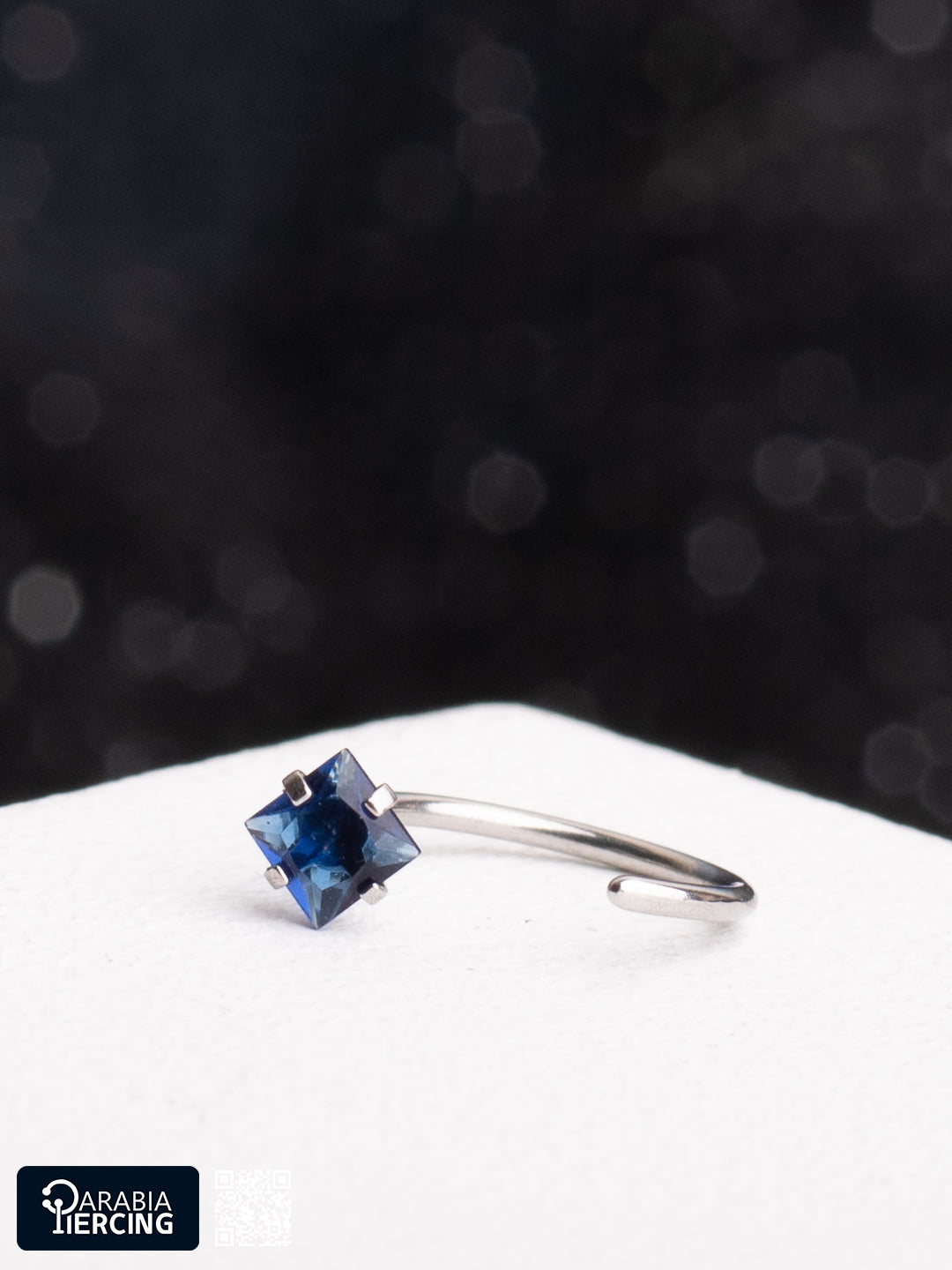 Colorful Square Zirconia Half Hoop