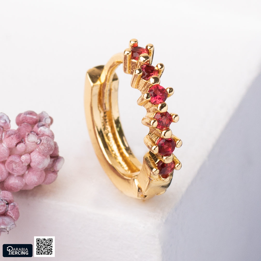 Gold Colorful Earrings