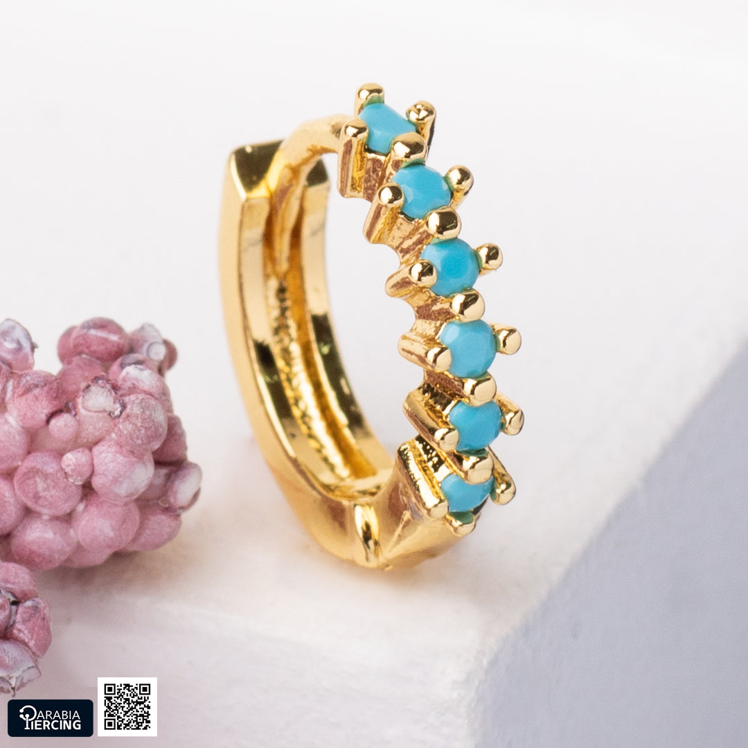 Gold Colorful Earrings