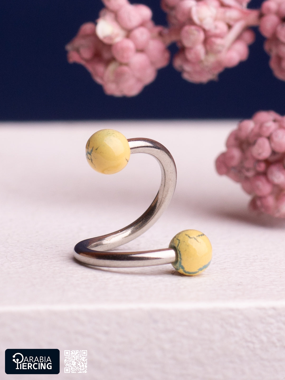 Marble Spiral Earring