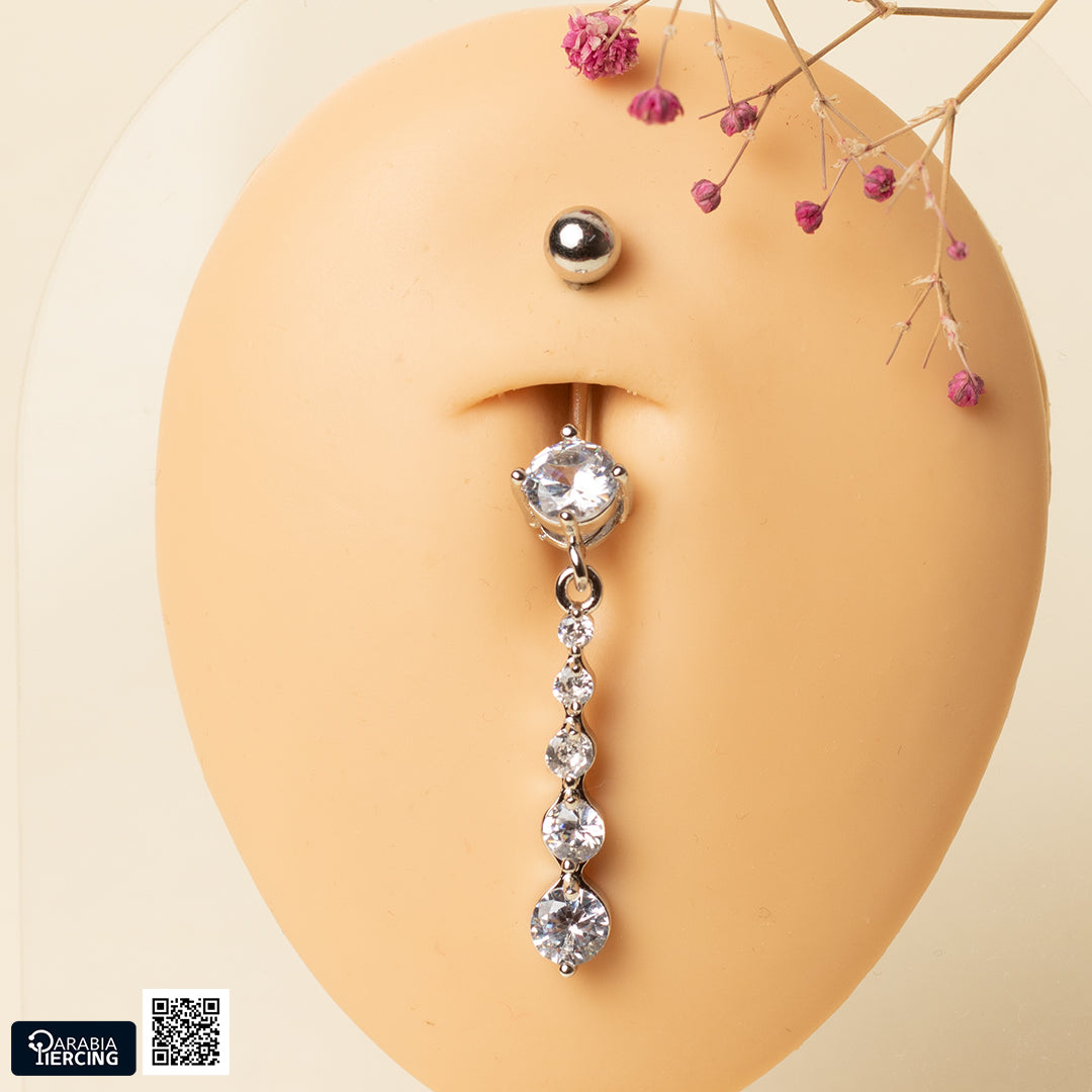 Crystal Drop Belly Ring