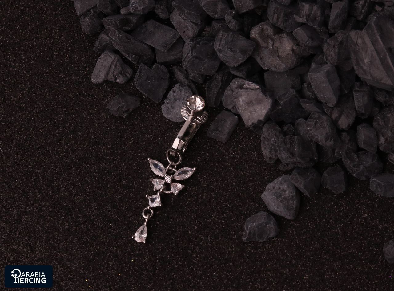 Dangling Butterfly Fake Belly Ring