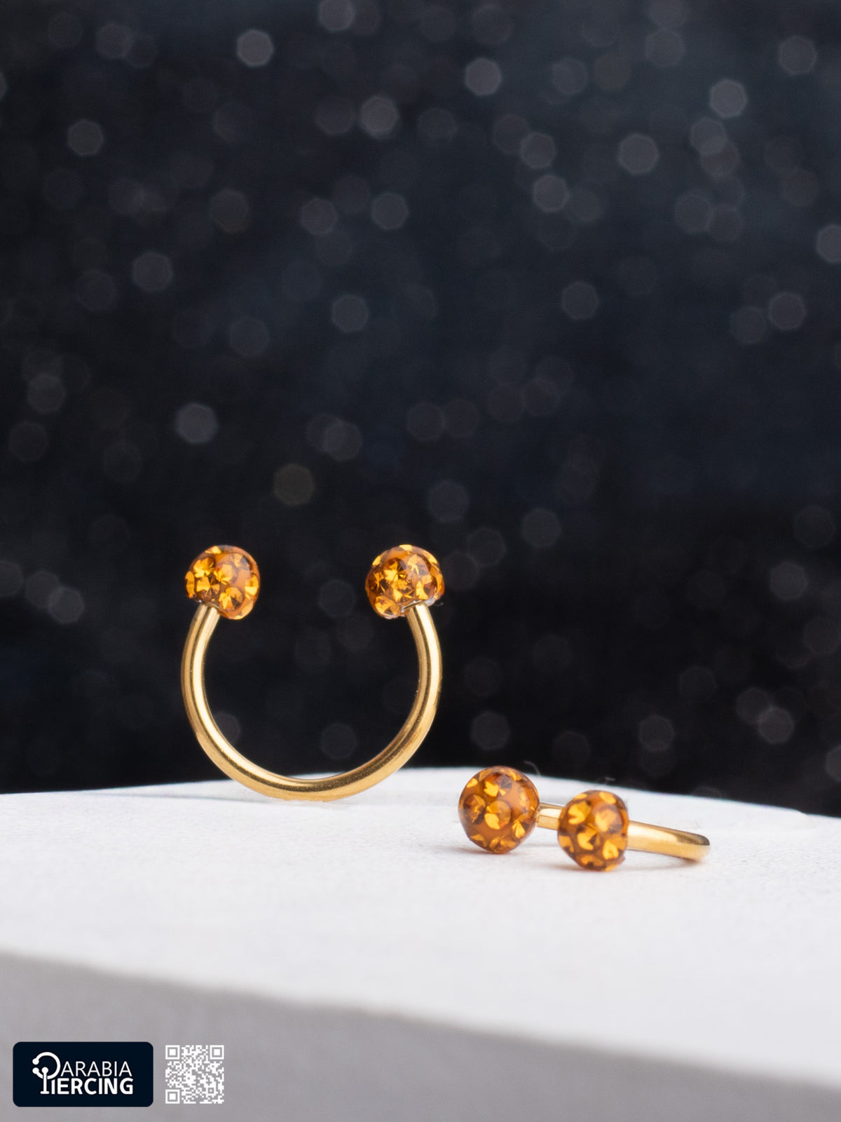 Double Gold Epoxy Horseshoe