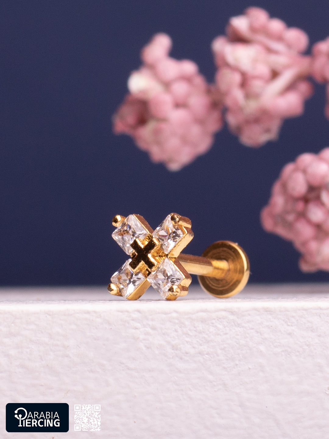 Crystal Cross studs Flatback