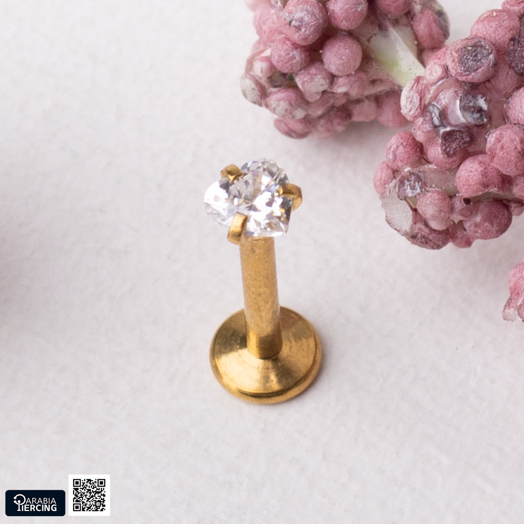 Gold Zircon Flatback