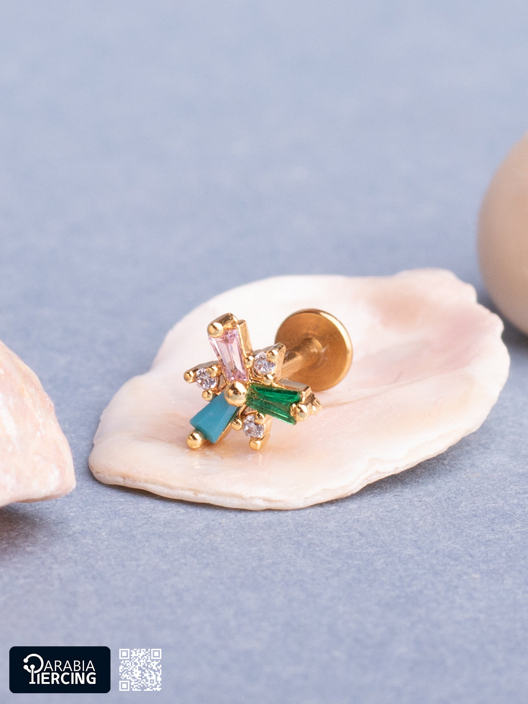Mixed Crystal Gold Flatback