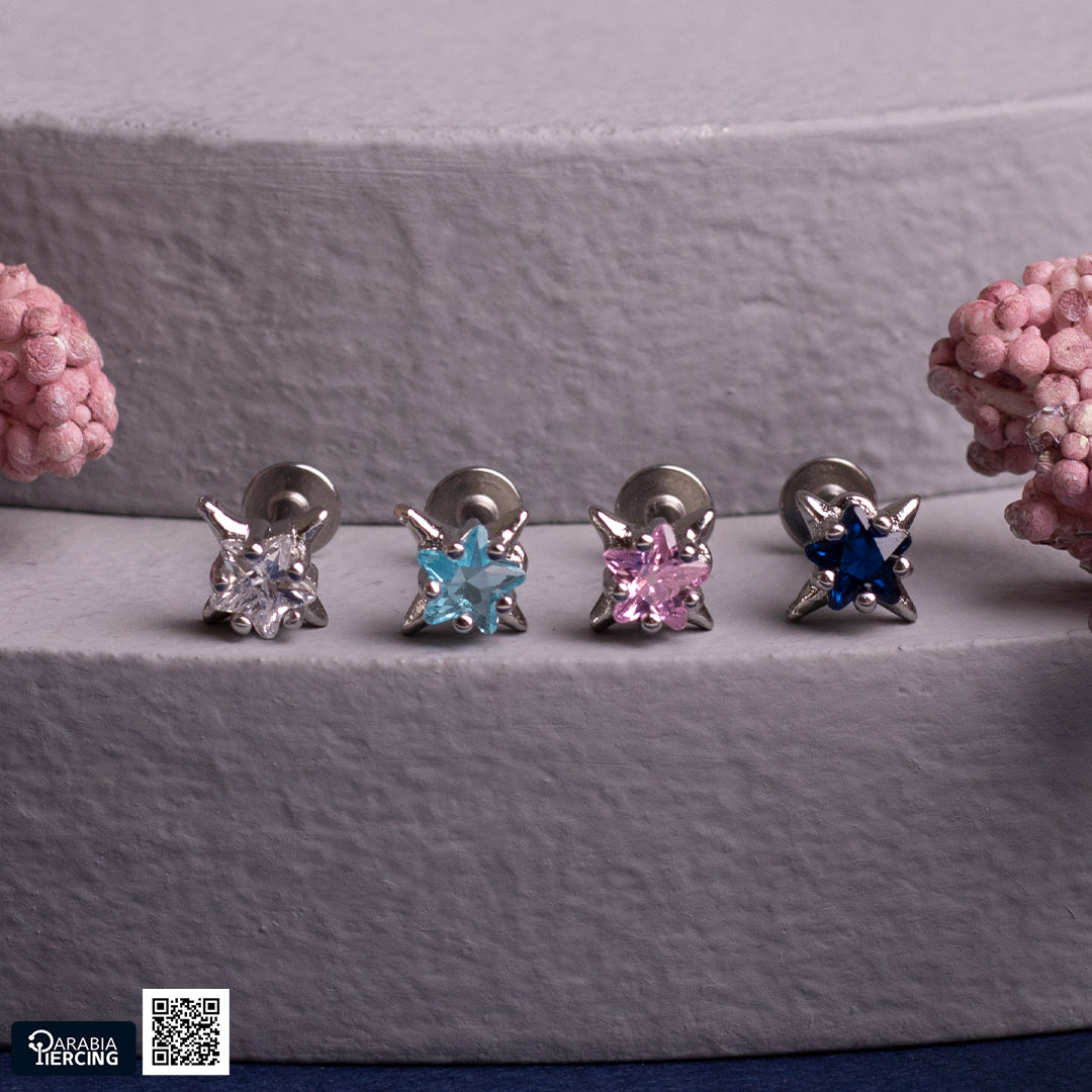 Colorful Stars Flatback