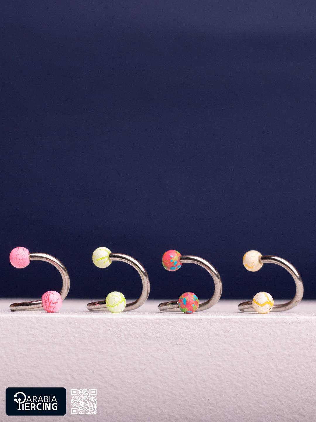 Marble Spiral Earring
