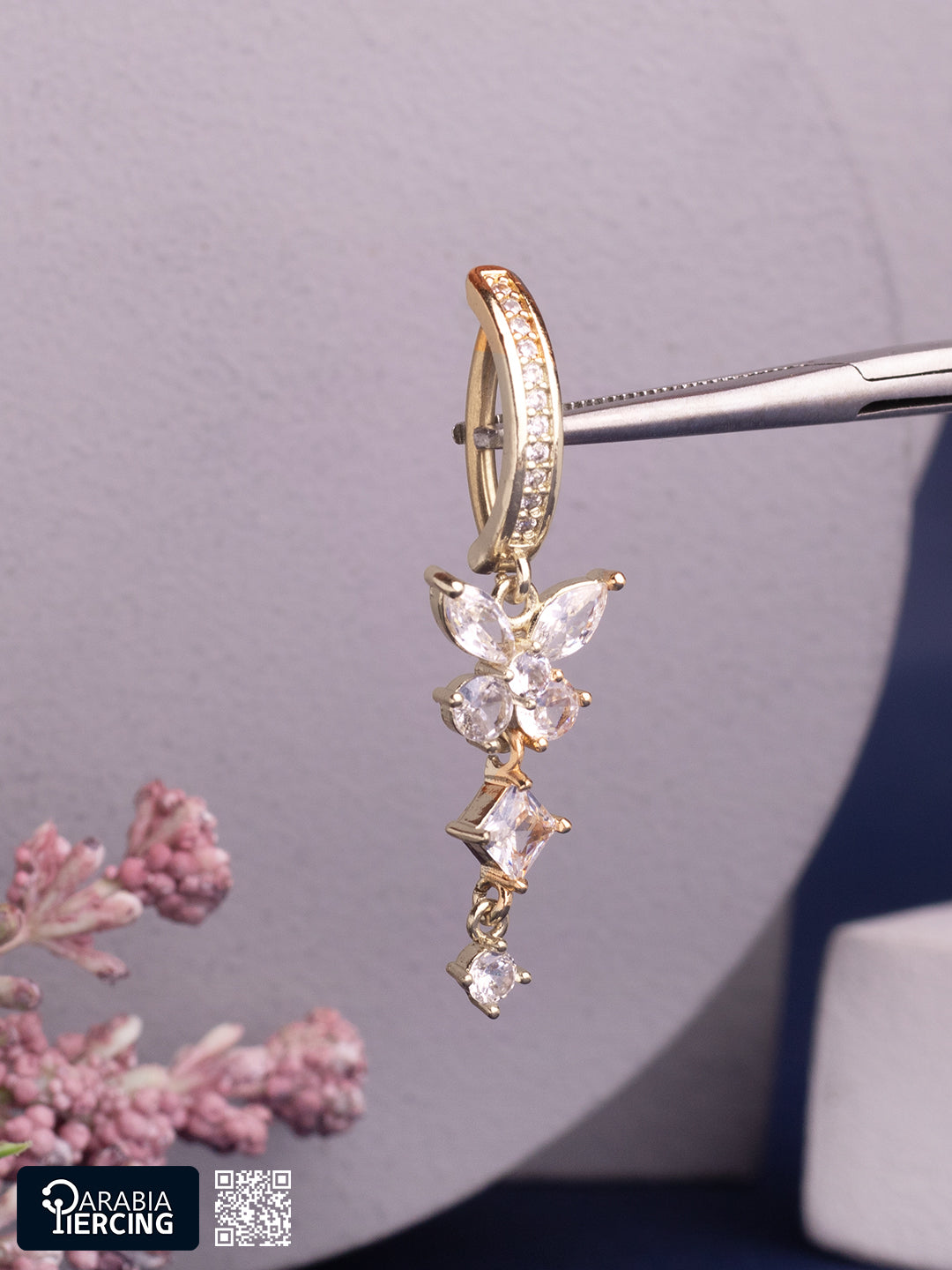 Dangle Butterfly Hoop Bellybutton