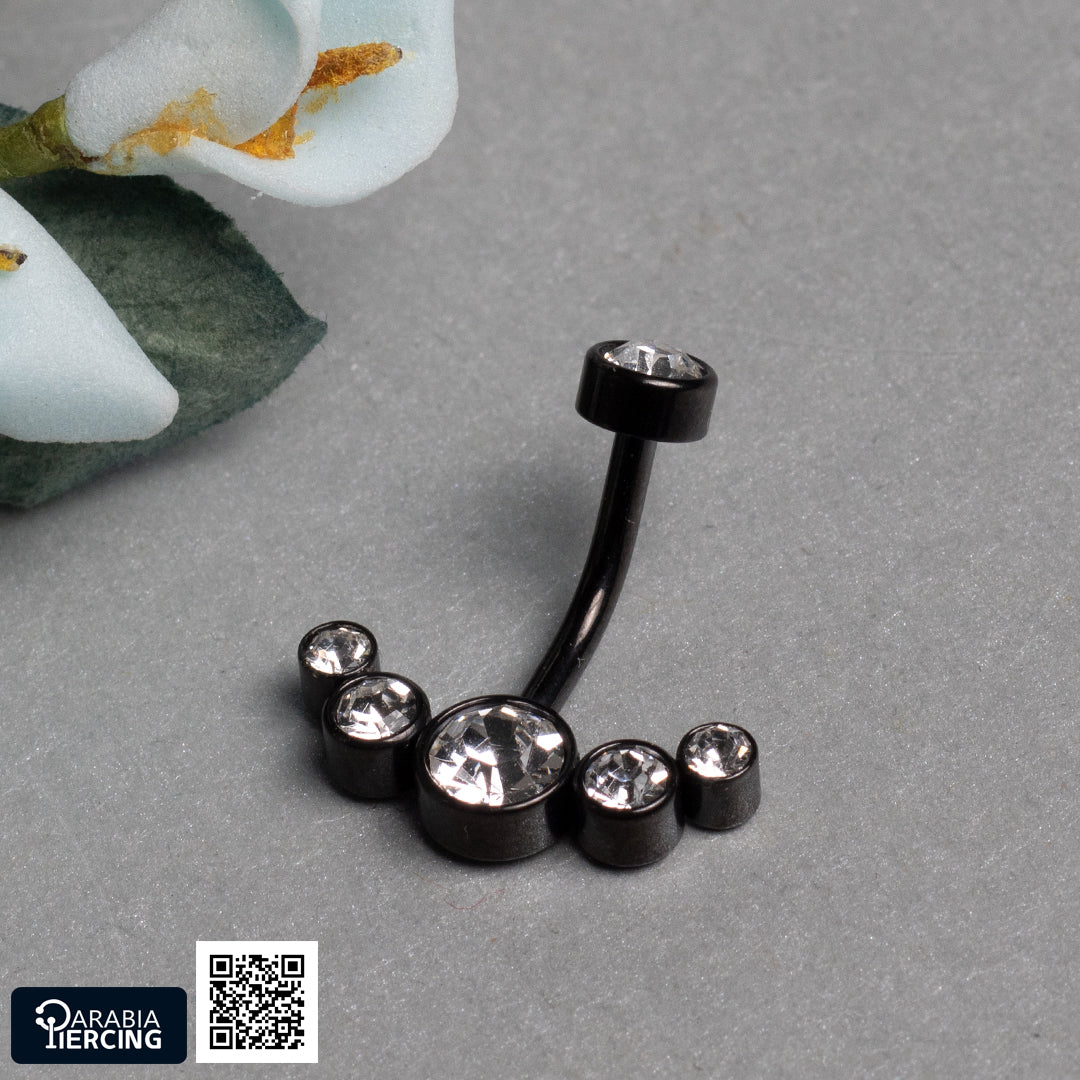 Zircon Black Bellybutton Ring