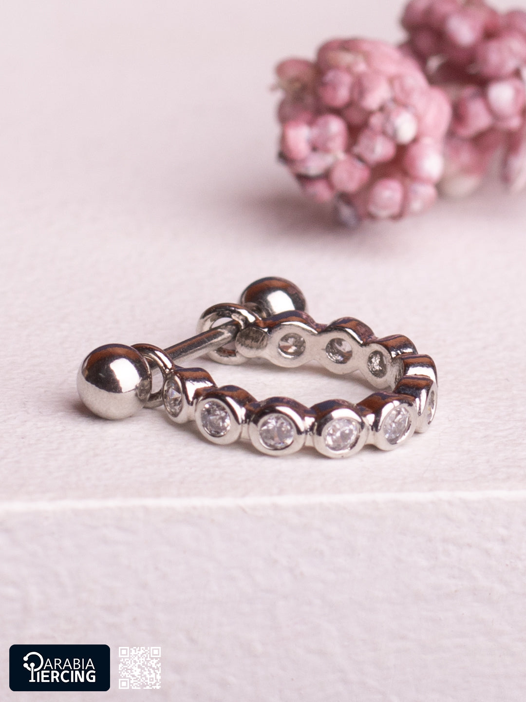 Crystal Double Ball Hoop