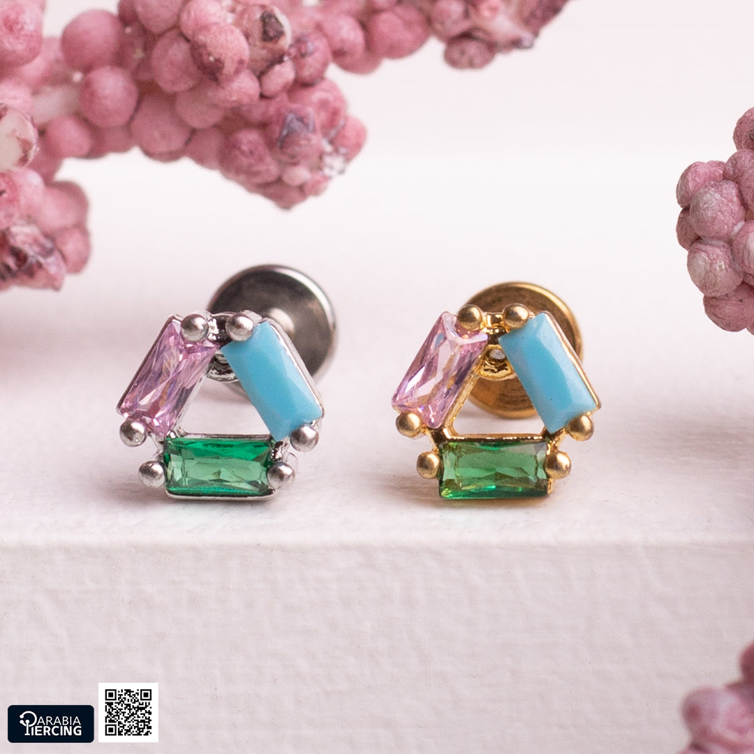 Colorful Triangle Flatback