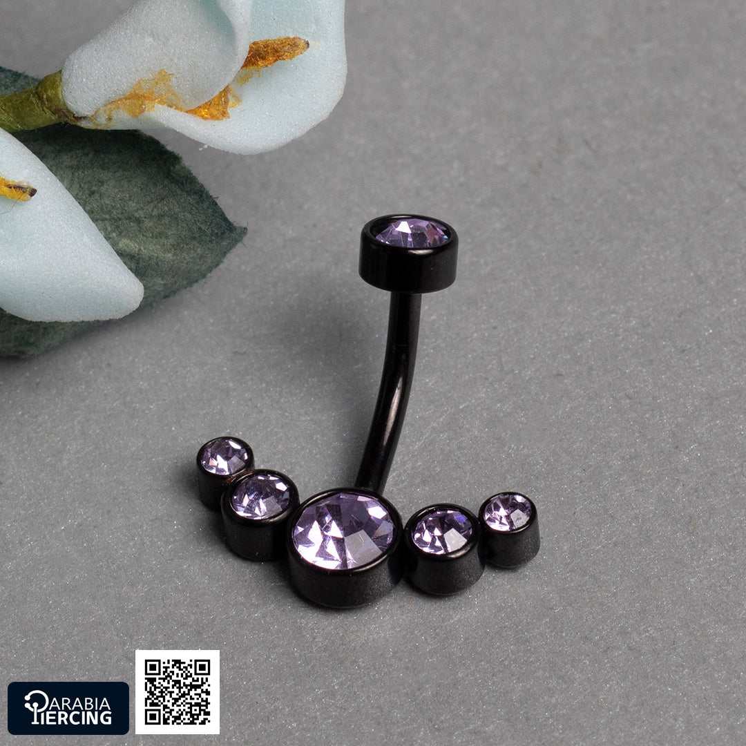 Zircon Black Bellybutton Ring