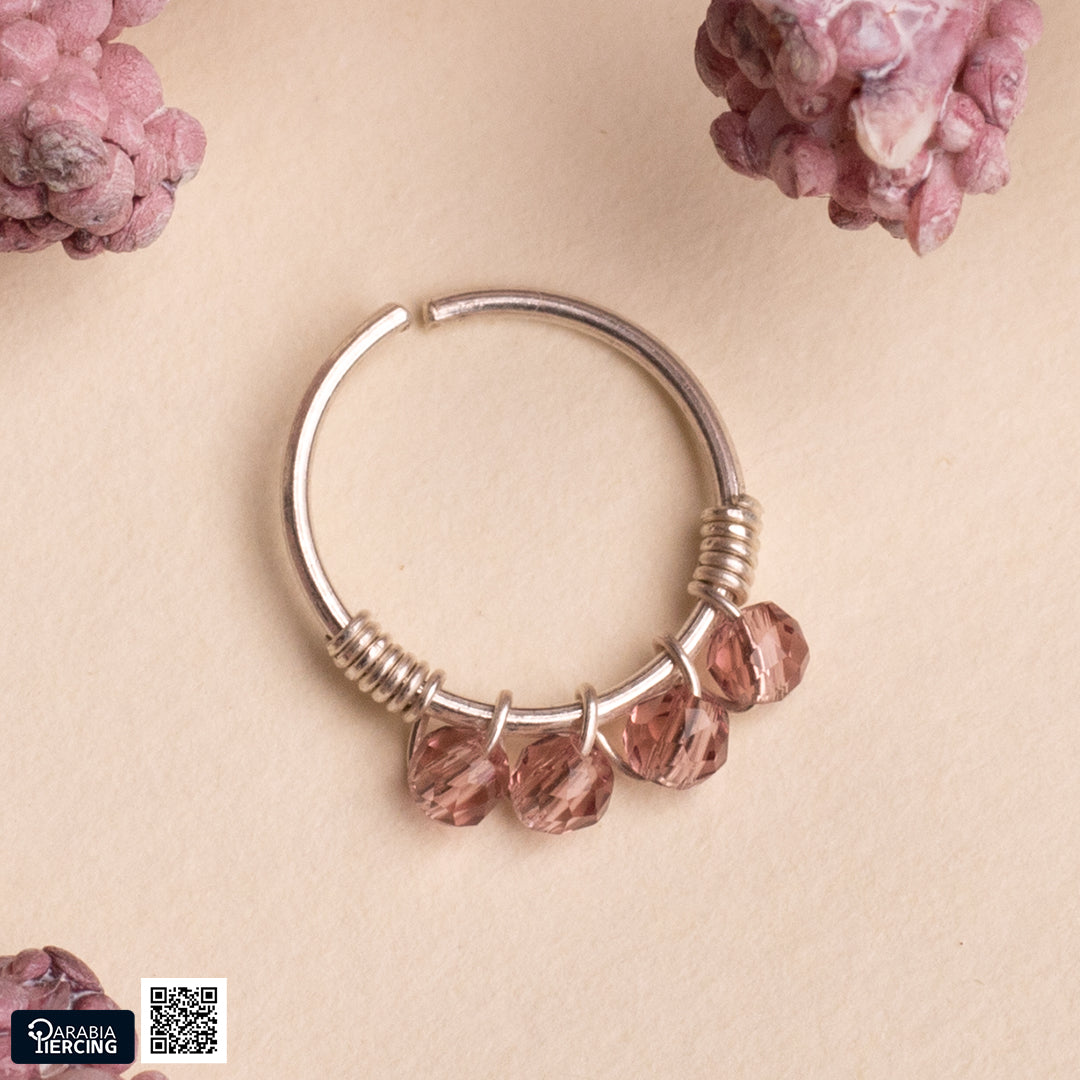 Colorful Silver Nose Hoop