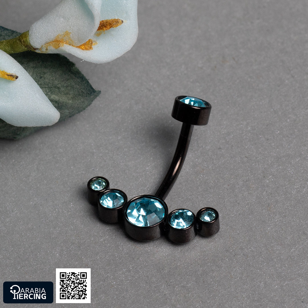 Zircon Black Bellybutton Ring