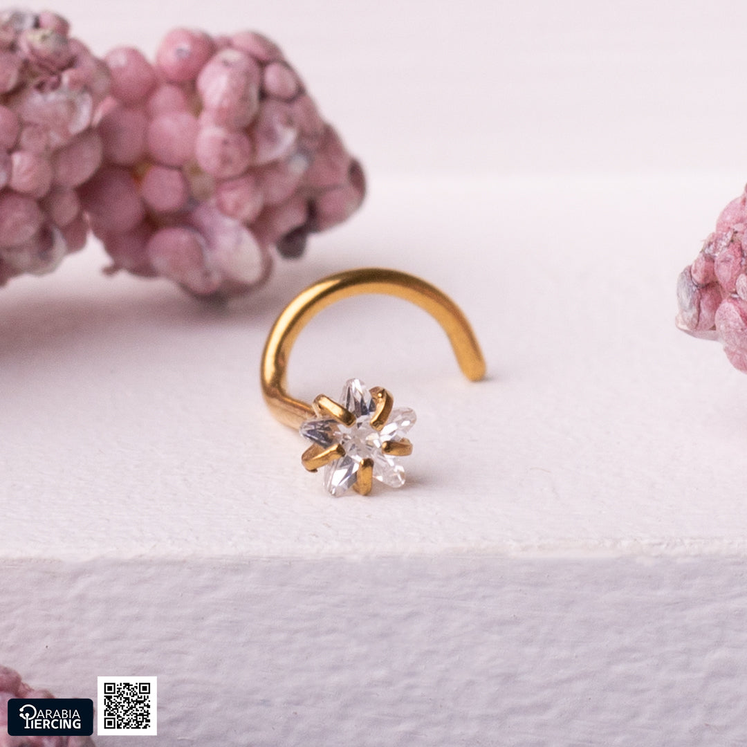 Gold Zircon U shape