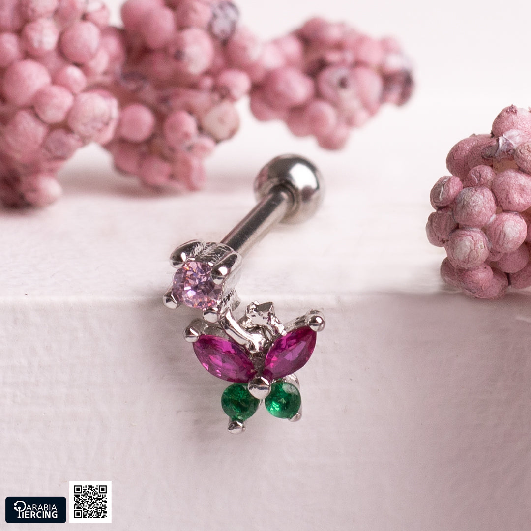 Colorful Dangling Butterfly Ballback