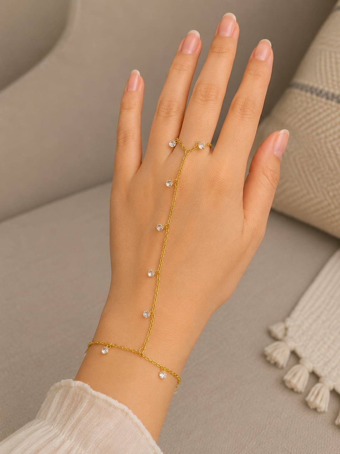 Crystal Golden Hand Chain