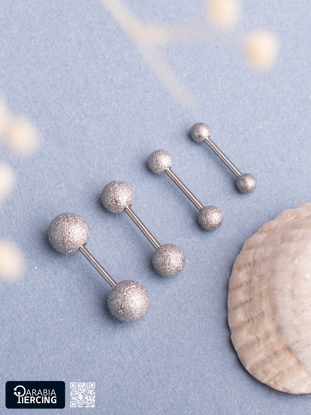 Glossy Double Ball Silver Set