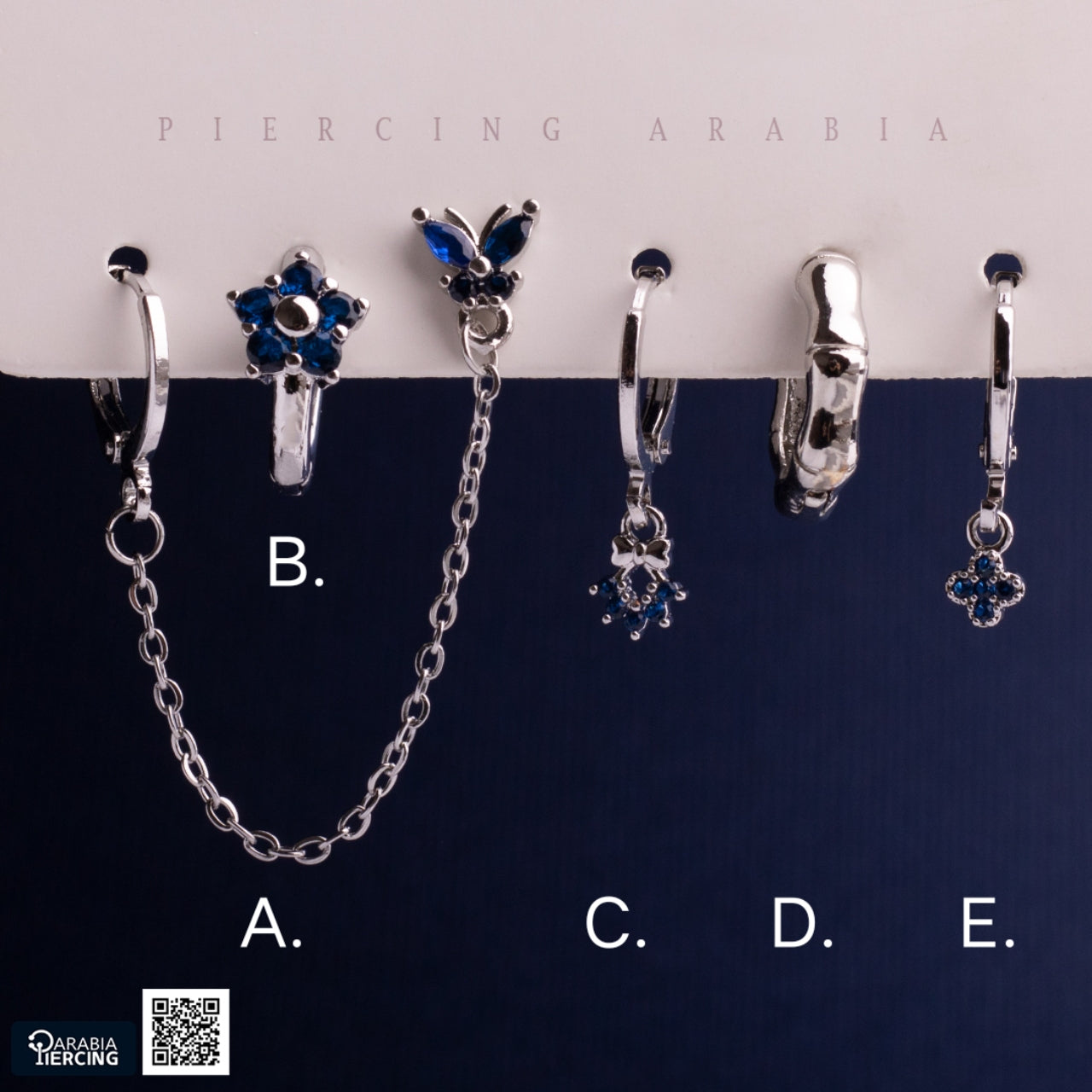 Navy Stone Dangle Clickers