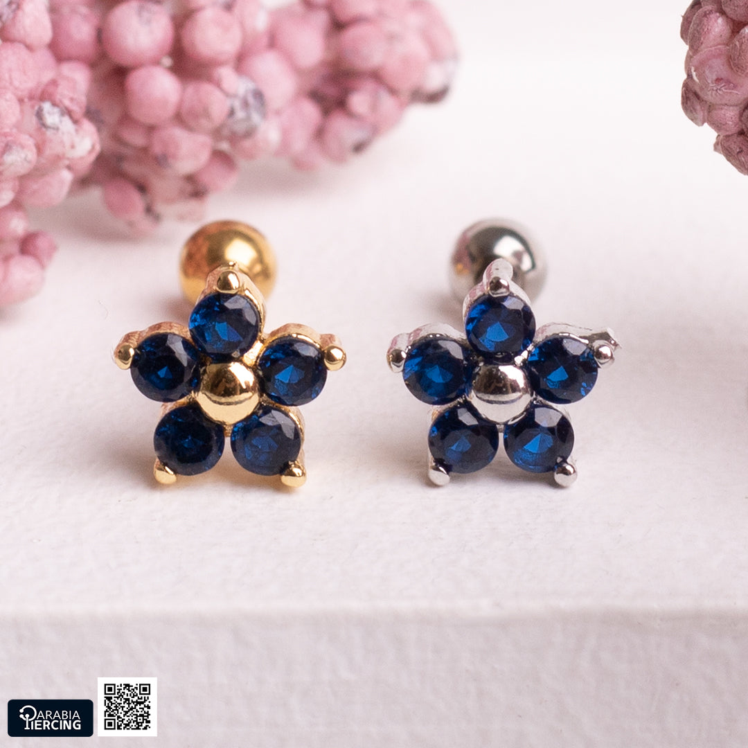 Navy Flower Ballback